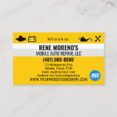 移動自動車修理整備士2面ブシ 名刺 (正面)