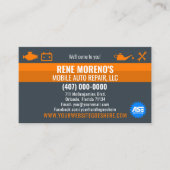 移動自動車修理整備士2面ブシ 名刺 (正面)