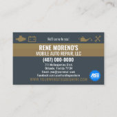 移動自動車修理整備士2面ブシ 名刺 (正面)