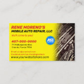 移動自動車修理整備士2面ブシ 名刺 (正面)