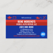 移動自動車修理整備士2面ブシ 名刺 (正面)