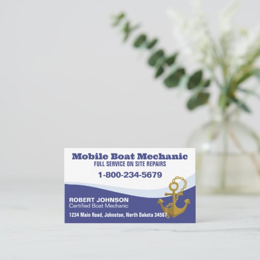 移動艇整備士 名刺 (スタンド正面)