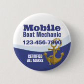 移動艇整備士 缶バッジ (正面)