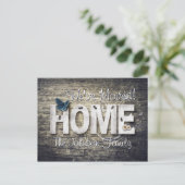 移動通知新住所ウッ素朴ド・ホーム ポストカード (スタンド正面)