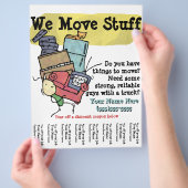 移動。ジャンク・ハラー。宣伝用フライヤー チラシ (手)