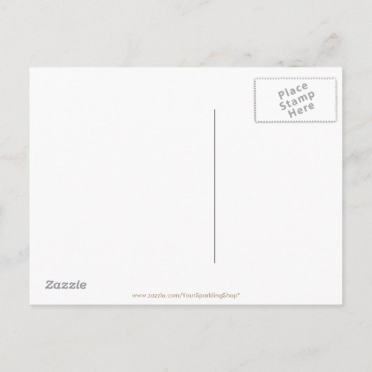 移動、新しいアドレスシェルストーンブリックタイポグラフィ 案内ポストカード (裏面)
