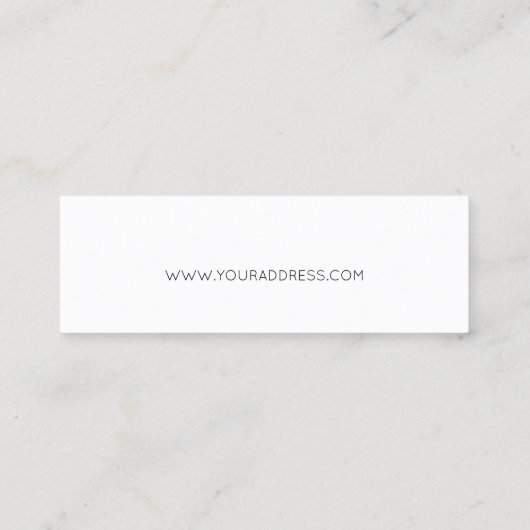 移動。新しいアドレス。ミニマルタイポグラフィ01. スキニー名刺 (裏面)