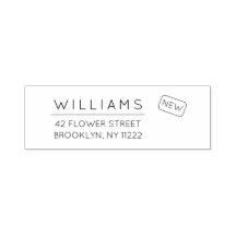 移動。新しいアドレス。ミニマルタイポグラフィ01a。