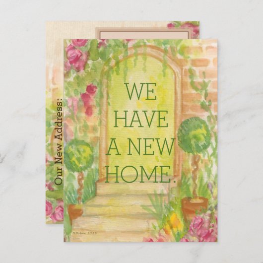 移動 – 新しいホームのお知らせ 案内ポストカード (正面/裏面)