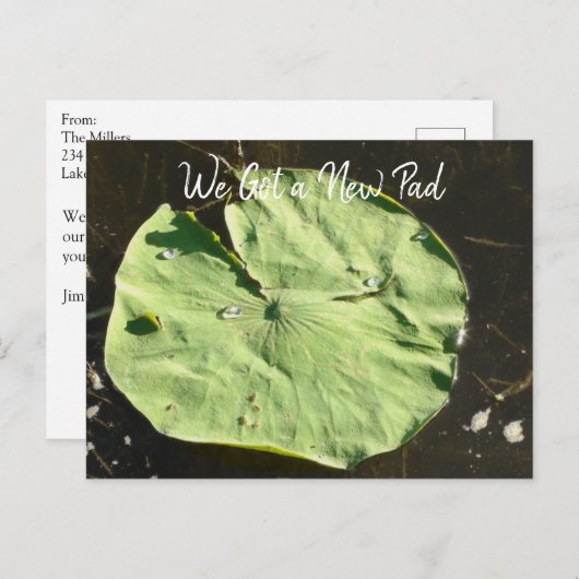 移動 |新しいホーム |新しいアドレス ポストカード (正面/裏面)