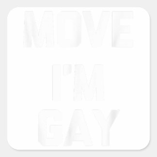 移動(私はゲイ)おもしろい可愛いクールゲイプライドLGBTQ+ G スクエアシール