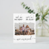 「移動」緯度・経度ファミリー写真移動 ポストカード (スタンド正面)