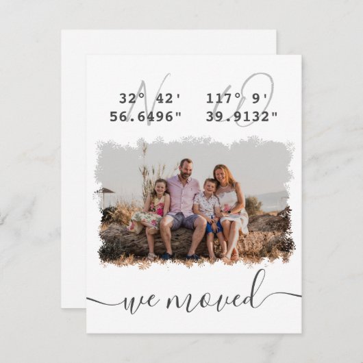 "移動" DMS座標ファミリ写真の移動 案内状 (正面/裏面)