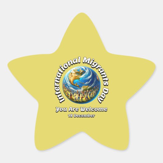 移国際的動日。12月1日 星シール (正面)