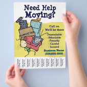 移救済動すか？トラック。再配置。運搬。トラック チラシ (手)