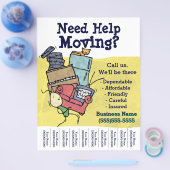 移救済動すか？トラック。再配置。運搬。トラック チラシ (シングル)