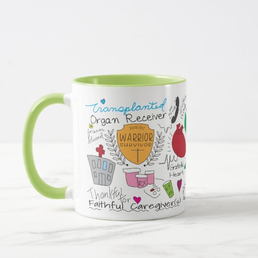 移植お洒落臓器提供者 マグカップ (左)