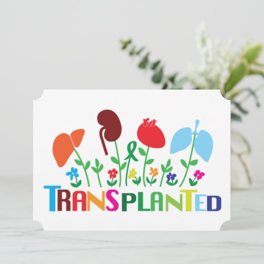 移植された明るい臓器移植カード (スタンド正面)