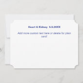 移植された明るい臓器移植カード (裏面)