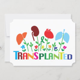 移植された明るい臓器移植カード