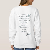 移植オルガンレシピエント白が大好き スウェットシャツ (裏面)