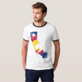 移植カリフォルニア州のコロラド州の旗 Tシャツ (正面フル)