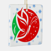 移植レシピエント蝶クリスマスカスタム セラミックオーナメント (右)