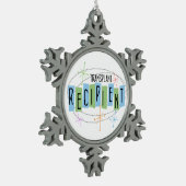 移植レシピエント スノーフレークピューターオーナメント (左)