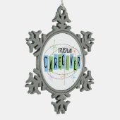 移植介護者 スノーフレークピューターオーナメント (左)