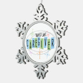 移植介護者 スノーフレークピューターオーナメント (右)