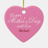 移植母の日妻セラミックカスタムオルナム セラミックオーナメント (裏面)