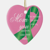 移植生存者の母の日カスタマイズ可能 セラミックオーナメント (右)