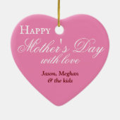 移植生存者の母の日カスタマイズ可能 セラミックオーナメント (裏面)