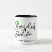 移植生存者グリーンリボントレンディーカスタム マグカップ (中央)