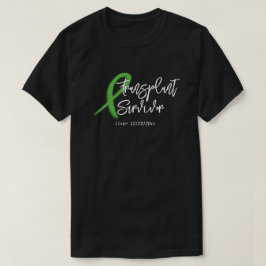 移植生存者グリーンリボントレンディーカスタム Tシャツ