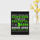 移植生存者臓器腎臓臓供与者1 カード (黄色い花)