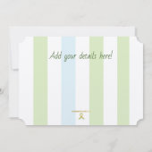 移植記念日金ゴールド&グリーンフラットカード サンキューカード (裏面)