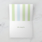 移植記念日金ゴールド&グリーン折り畳みカード サンキューカード (内部)