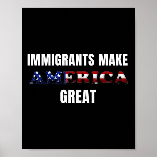 移民がアメリカをステッカー素晴らしにする ポスター (正面)