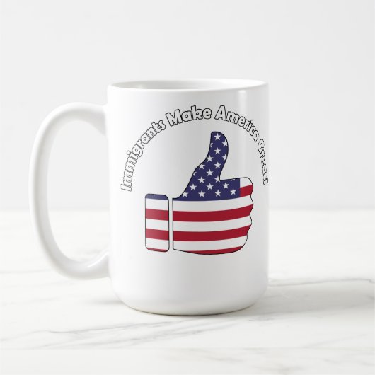 移民がアメリカを作素晴らしる コーヒーマグカップ (左)