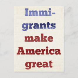移民がアメリカを作素晴らしる ポストカード