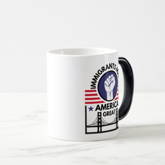 移民がアメリカを作素晴らしる モーフィングマグカップ (正面右)