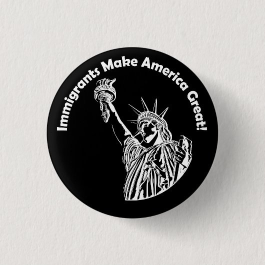 移民がアメリカを作素晴らしる 缶バッジ (正面)