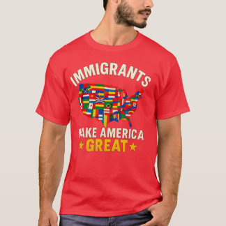移民がアメリカを偉大にする フェミニストギフト Tシャツ