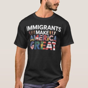 移民がアメリカを偉大にする 2025   移民支持 Tシャツ