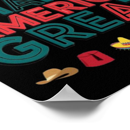 移民がアメリカを素晴らし祝多様性 ポスター (角)