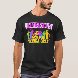 移民がアメリカT素晴らしシャツサポートティーを作る Tシャツ