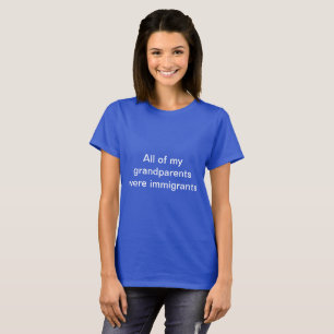 移民だった私達に家族がいる皆に思い出させて下さい Tシャツ