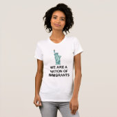 移民のワイシャツの国家自由の女神 Tシャツ (正面フル)