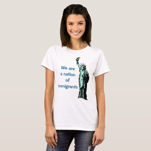 移民の国家はワイシャツに抵抗します Tシャツ (正面フル)